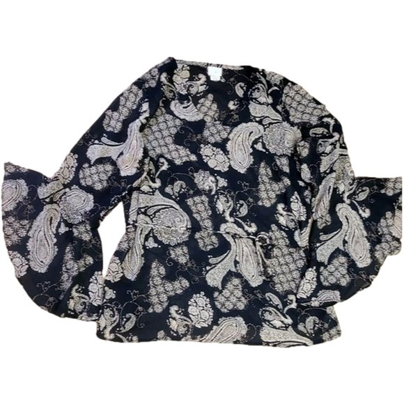 Studio C Tie Shirt Size 14/16 Black/Tan - Picture 1 of 6